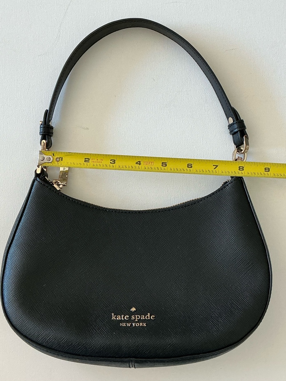Kate Spade New York Black Saffiano Leather Mini Shoulder Bag Purse - Picture 12 of 15